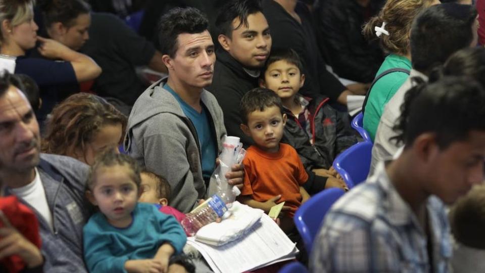 Migrantes en camino desde Centroamérica hacia Estados Unidos