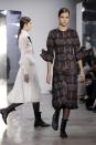 The Carolina Herrera collection is modeled during Fashion Week in New York, Monday, Feb. 13, 2017. (AP Photo/Richard Drew)