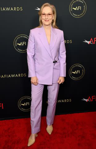 <p>Jon Kopaloff/WireImage</p> Meryl Streep attended the AFI Awards Luncheon