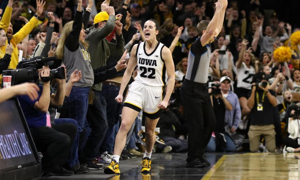 <span>Caitlin Clark’s Iowa are a No 1 seed in this year’s NCAA Tournament. </span><span>Photograph: Matthew Holst/Getty Images</span>