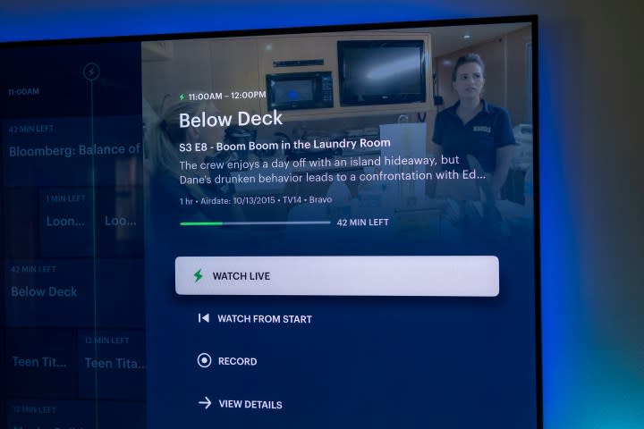 Below Deck screenshare on Hulu Live.