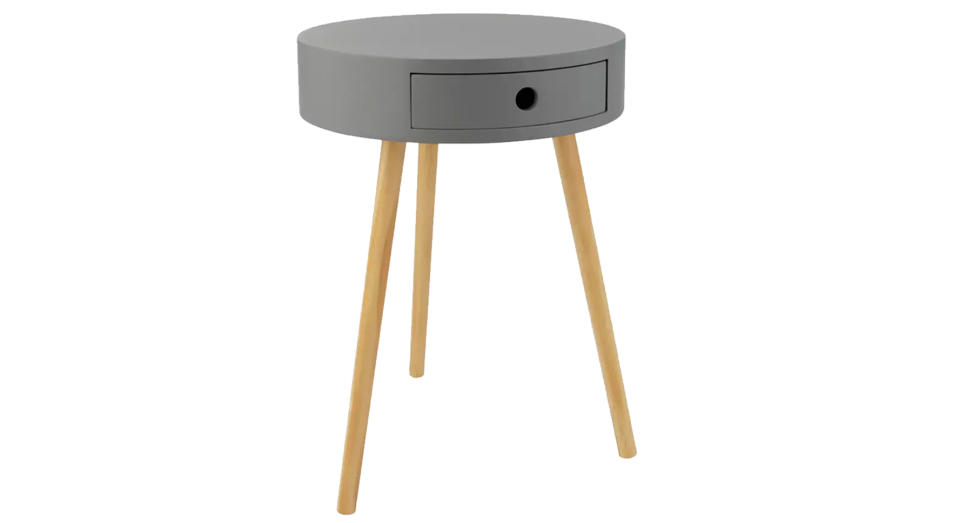 Otto 1 Drawer Round Bedside Table