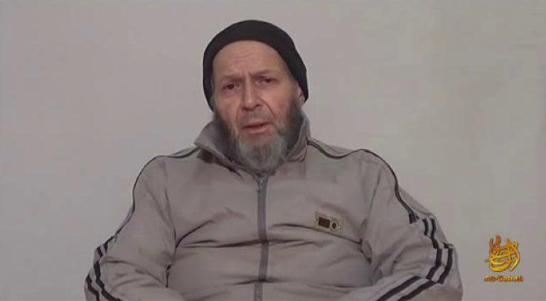 This still image taken from video and released by the SITE INtelligence Group on December 26, 2013 shows Warren Weinstein, a US contractor held by Al-Qaeda militants