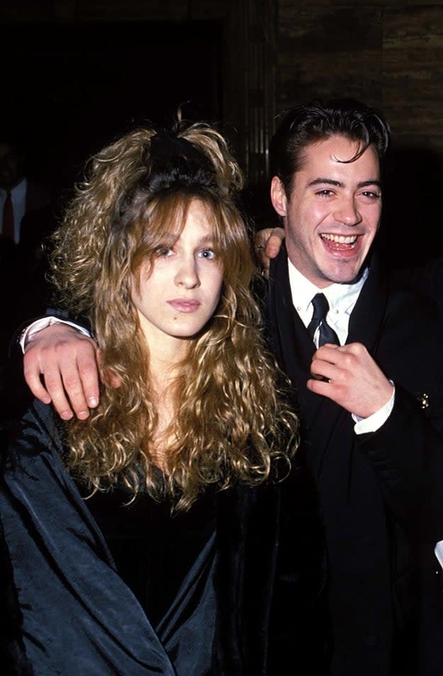 Closeup of Sarah Jessica Parker and Robert Downey Jr.