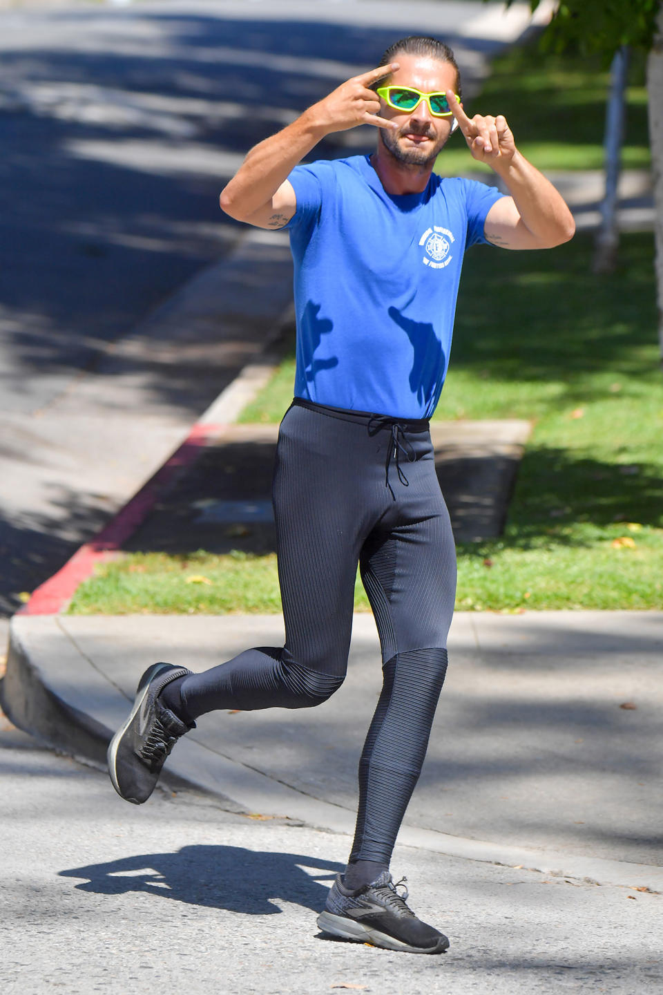 <p>Shia LaBeouf was spotted on a jog in Los Angeles.</p>