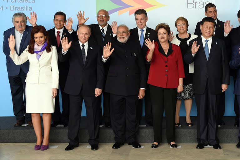 Cristina, con los líderes de BRICS