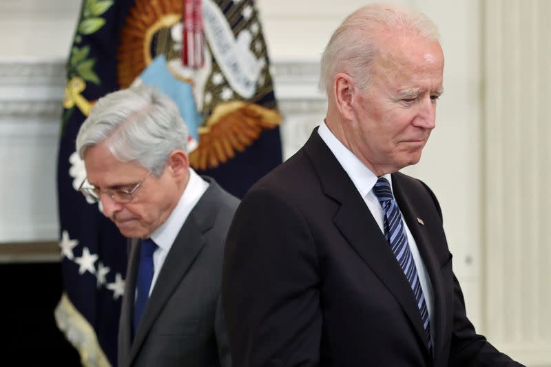 FILE PHOTO: U.S. President Joe Biden delivers remarks on steps to curtail U.S. gun violence, in Washington