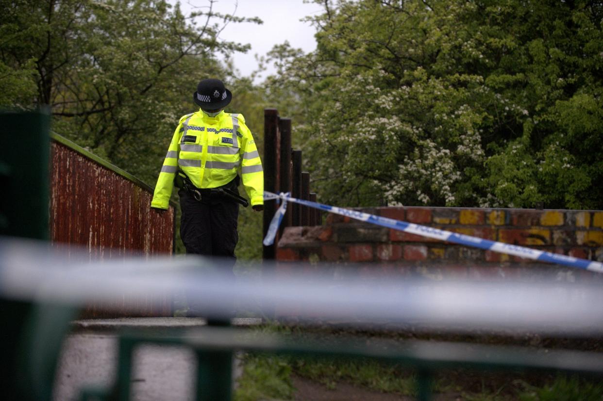 Police carried out a search of the scene on Friday (swns)