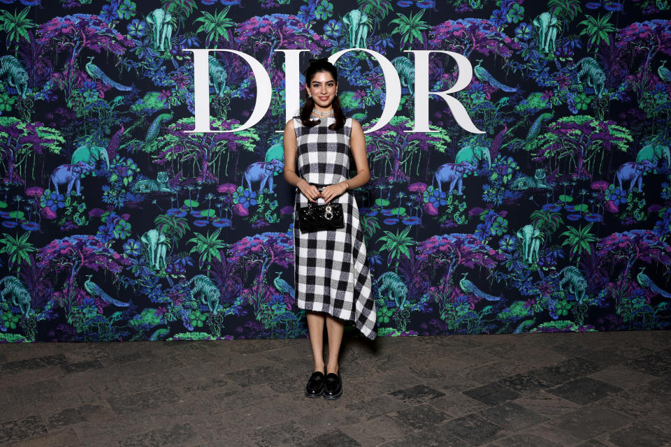 MUMBAI, INDIA - MARCH 30: Khushi Kapoor attends the Christian Dior Womenswear Fall 2023 show at the Gateway of India monument on March 30, 2023 in Mumbai, India. (Photo by Pascal Le Segretain/Getty Images for Christian Dior)