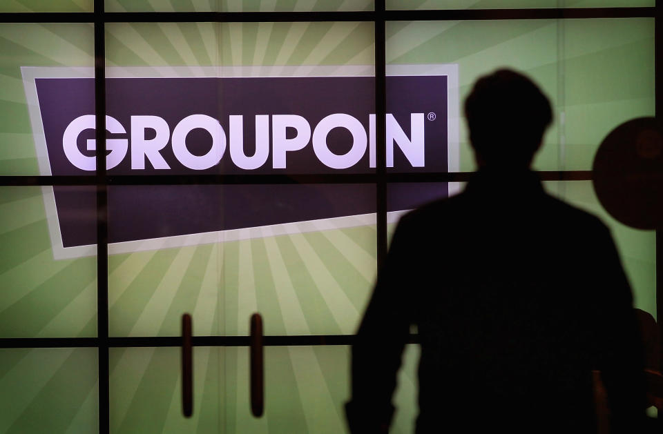 <b>Groupon</b>: Chief executive Andrew Mason used the derivation as his five-word acceptance speech at the 2011 Webby Awards ceremony: "It's short for group coupon." (Photo by Scott Olson/Getty Images)