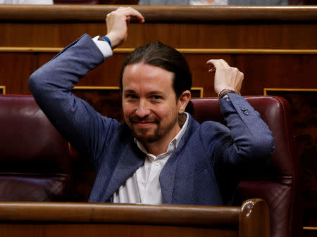 FOTO DE ARCHIVO: El líder de Unidas Podemos, Pablo Iglesias, en Madrid, España, el 13 de junio de 2017. REUTERS/Juan Medina/File Photo