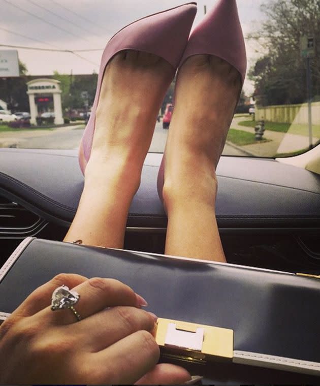 Shoes? Check. Clutch? Check. Photo: instagram.com/ladygaga.