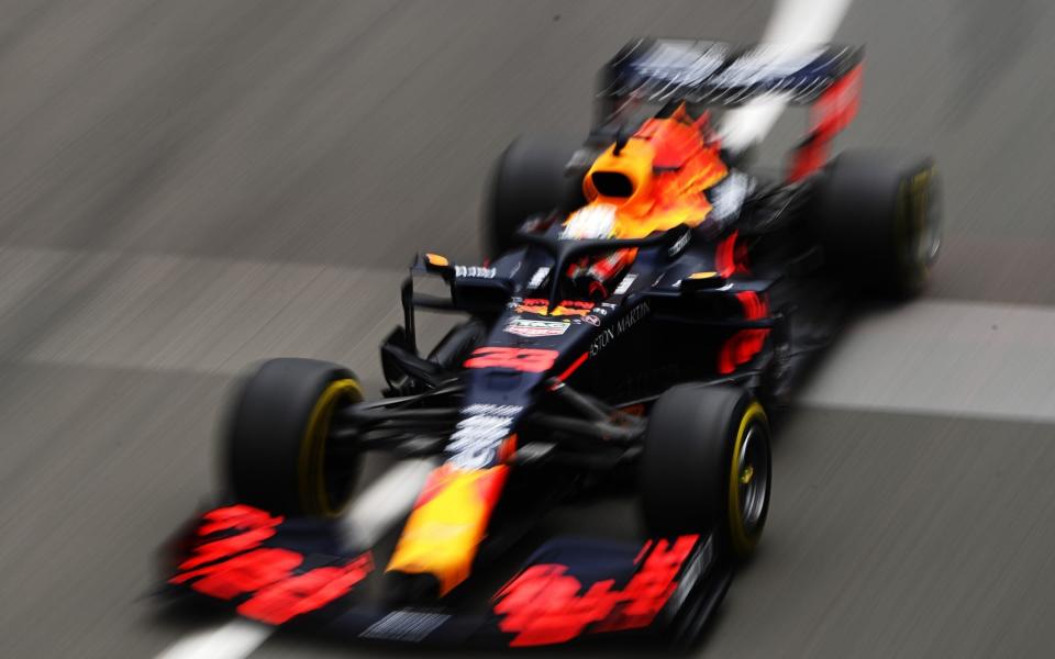 Max Verstappen of the Netherlands driving the (33) Aston Martin Red Bull Racing RB16 drives on track during practice for the F1 70th Anniversary Grand Prix at Silverstone on August 07, 2020 in Northampton, England -  Clive Mason - Formula 1