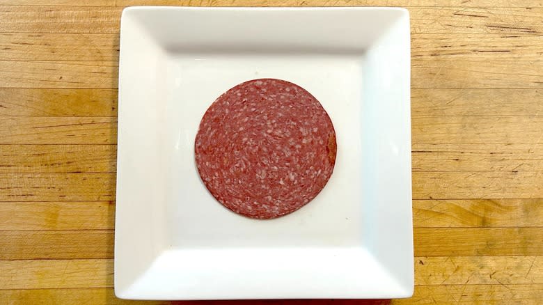 Uncured peppered salame