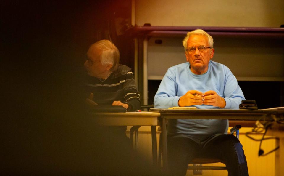 Phil Hertel speaks during a meeting hosted by the Laveen Citizens for Responsible Development at the Laveen Elementary School District in Laveen Village on Feb. 5, 2024.