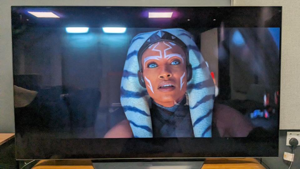 LG B3 OLED with Ahsoka Tano from Star Wars Ahsoka on TV