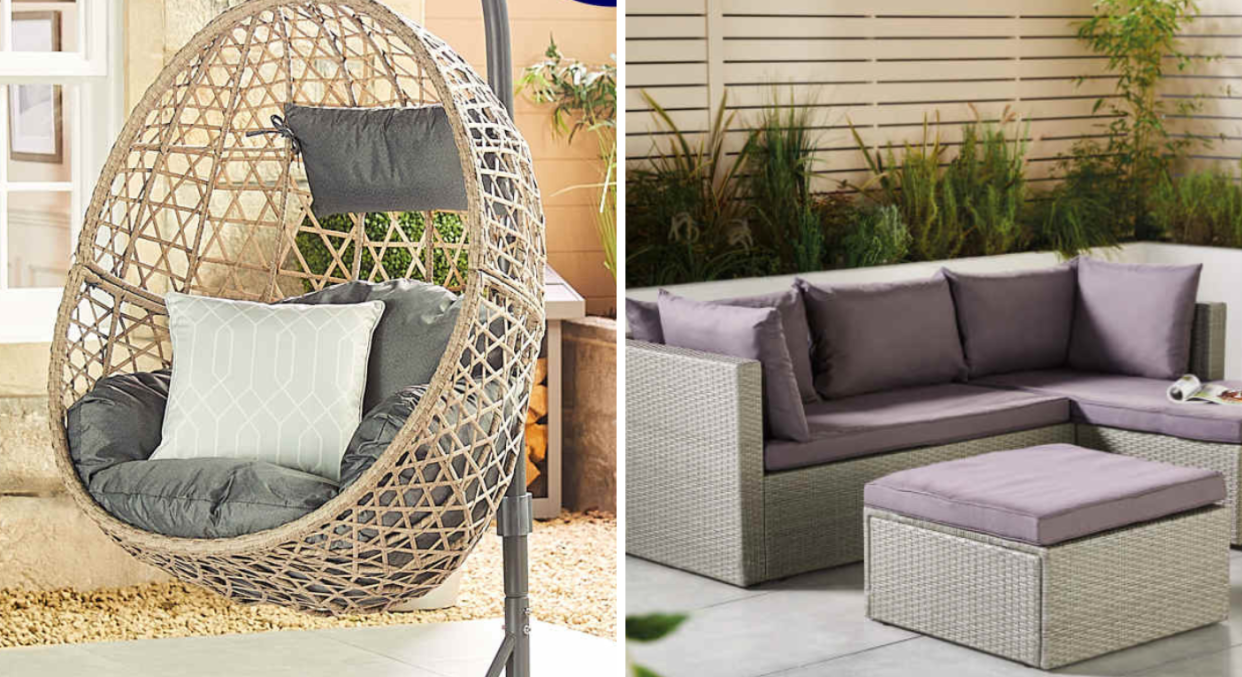 Aldi has just slashed the prices of their most popular garden buys, including famous egg chairs. (Aldi)