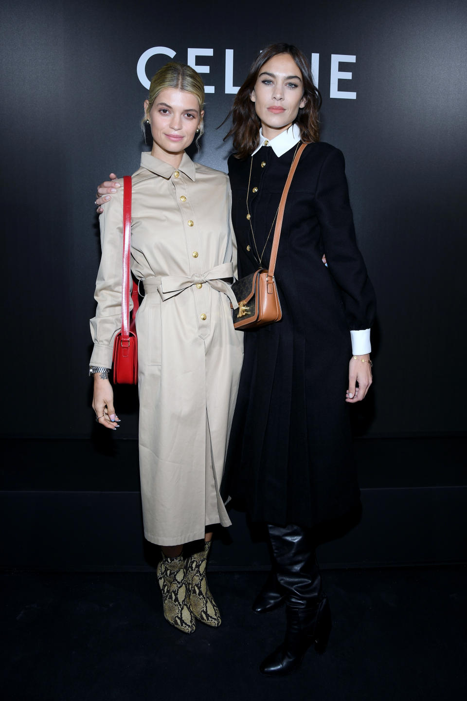 Pixie Geldof and Alexa Chung at the Celine September 2019 show at PFW