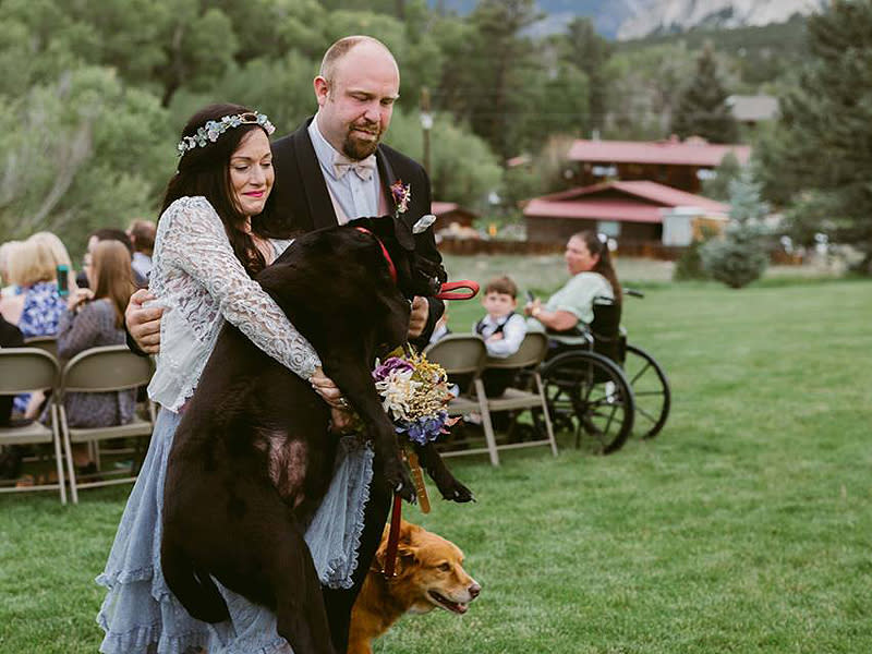 Colorado Bride's Dying Dog Carried Down Aisle at Her Wedding: 'He Had the Biggest Smile on His Face'| Wedding, Real People Stories