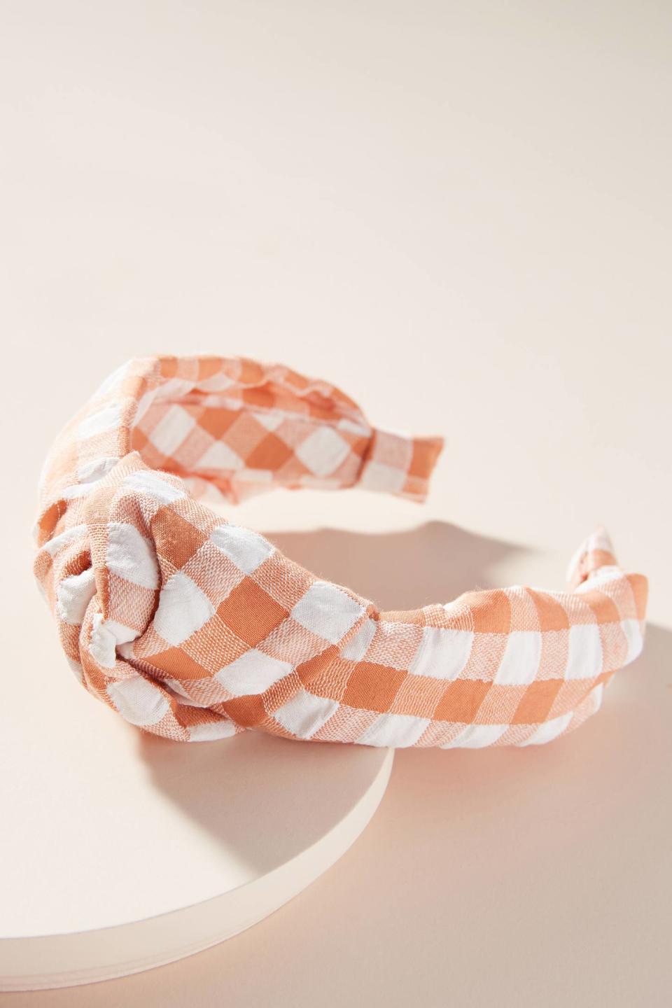 Gingham Knotted Headband
