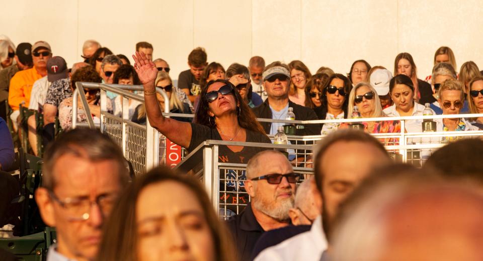 Worshippers gathered at a prayer service in Florida on Thursday, May 4, the National Day of Prayer in the U.S.