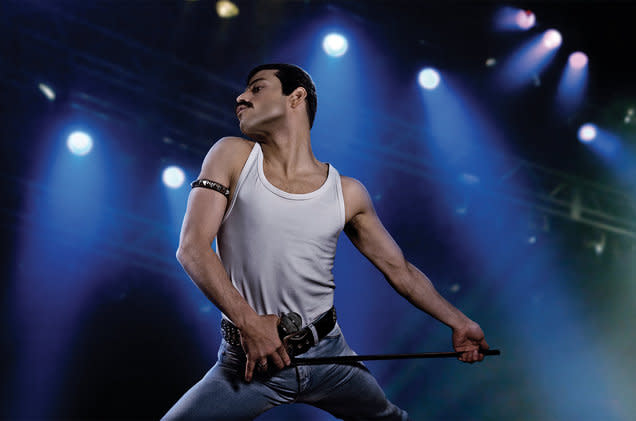 Rami Malek plays Freddie Mercury, the fearless leader of British rock band Queen. Source: 20th Century Fox