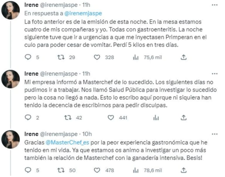 Una comensal denunció la intoxicación de los asistentes