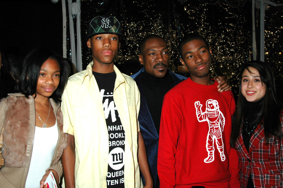 Eddie Murphy and family during 