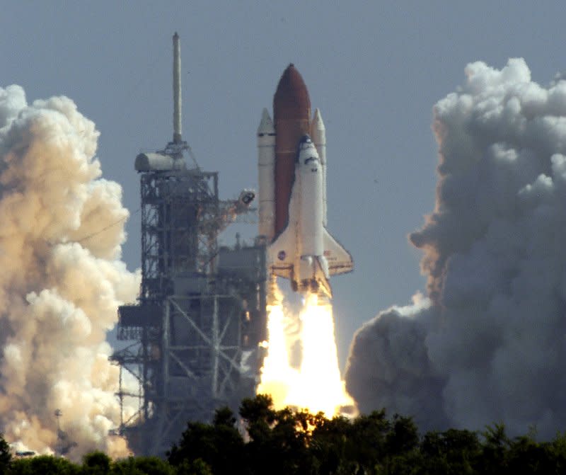 The Space Shuttle Discovery lifts off for a mission to the International Space Station at Kennedy Space Center in Cape Canaveral, Fla., on July 26, 2005. This first shuttle mission since the Columbia disaster was originally scheduled for launch in May, but technical glitches delayed the return to human space flight. File Photo by Marino-Cantrell/UPI