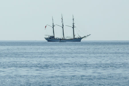 Montenegrin naval training ship "Jadran" in Budva, Montenegro May 25, 2008. Picture taken May 25, 2008. REUTERS/Stevo Vasiljevic/Files