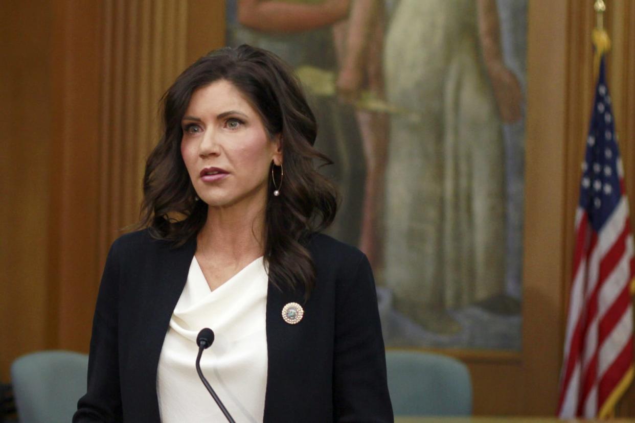 Image: South Dakota Gov. Kristi Noem (Stephen Groves / AP file)