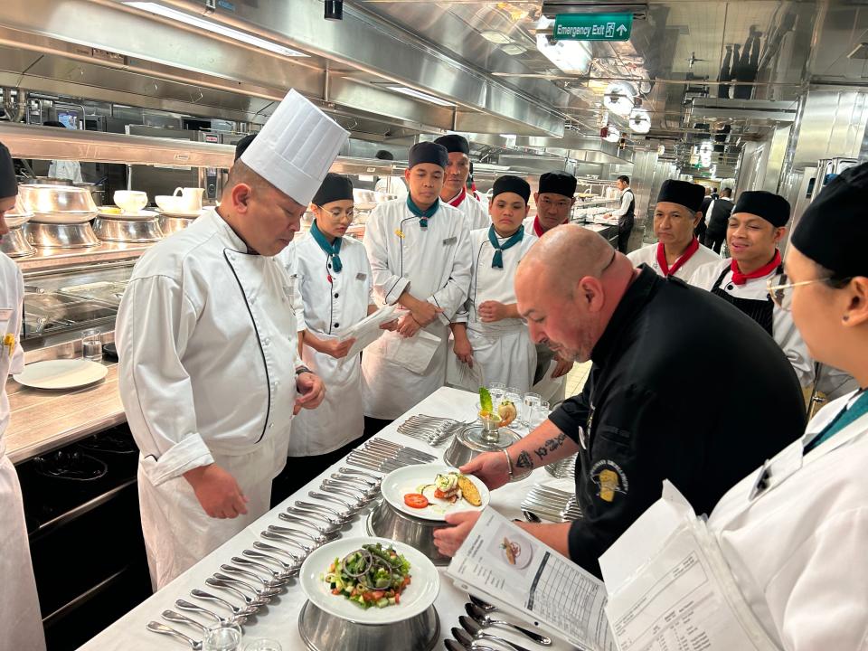 Executive Chef Darran Yardley-Salisbury galley tasting.