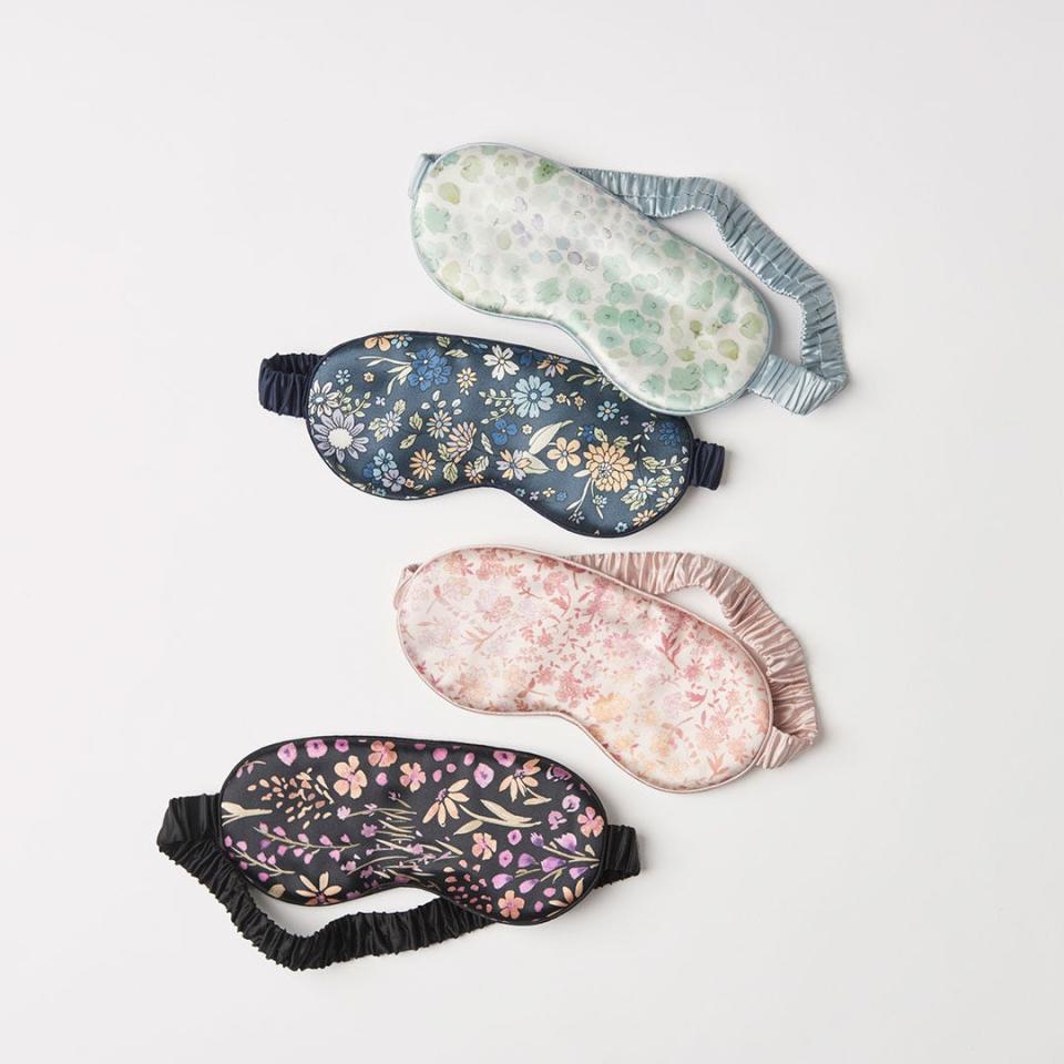 Morgan & Finch White Label Printed Silk Eye Mask, $34.95 (on sale) from Bed Bath & Table. Photo: Bed Bath & Table.
