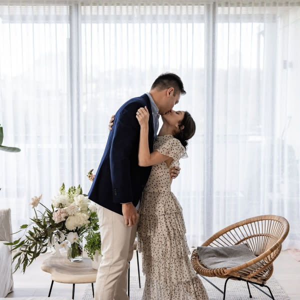 The couple got married in their Sydney home