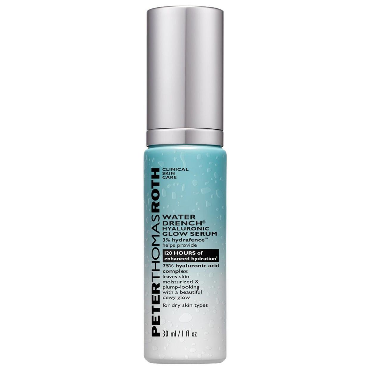 <p><a href="https://go.redirectingat.com?id=74968X1596630&url=https%3A%2F%2Fwww.sephora.com%2Fproduct%2Fpeter-thomas-roth-water-drench-reg-hyaluronic-glow-serum-P467137&sref=https%3A%2F%2Fwww.esquire.com%2Fstyle%2Fgrooming%2Fg60050701%2Fbest-hyaluronic-acid-serum%2F" rel="nofollow noopener" target="_blank" data-ylk="slk:Shop Now;elm:context_link;itc:0;sec:content-canvas" class="link rapid-noclick-resp">Shop Now</a></p><p>Water Drench Hyaluronic Glow Serum</p><p>sephora.com</p><p>$72.00</p>