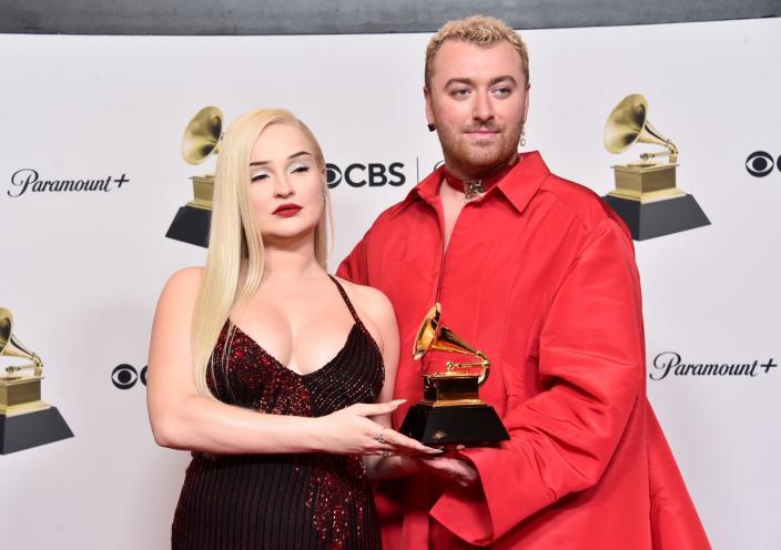 Kim Petras (left) and Sam Smith (Getty Images for The Recording A)