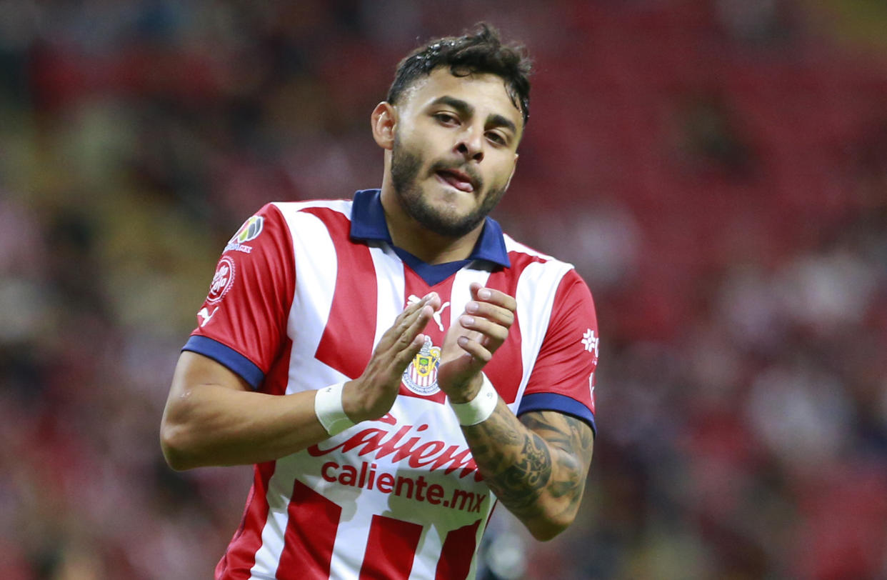 Alexis Vega en el partido de Chivas vs. Pachuca, el pasado 23 de septiembre. (Alfredo Moya/Jam Media/Getty Images)