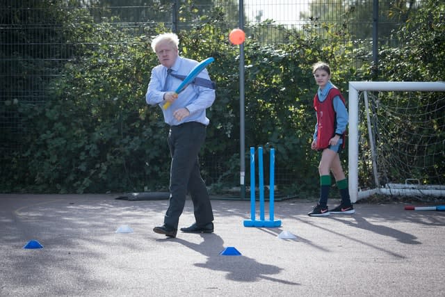 Boris Johnson visits his Uxbridge constituency