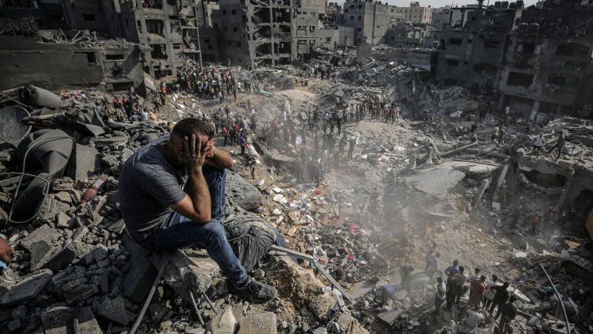 Explosión en Gaza.