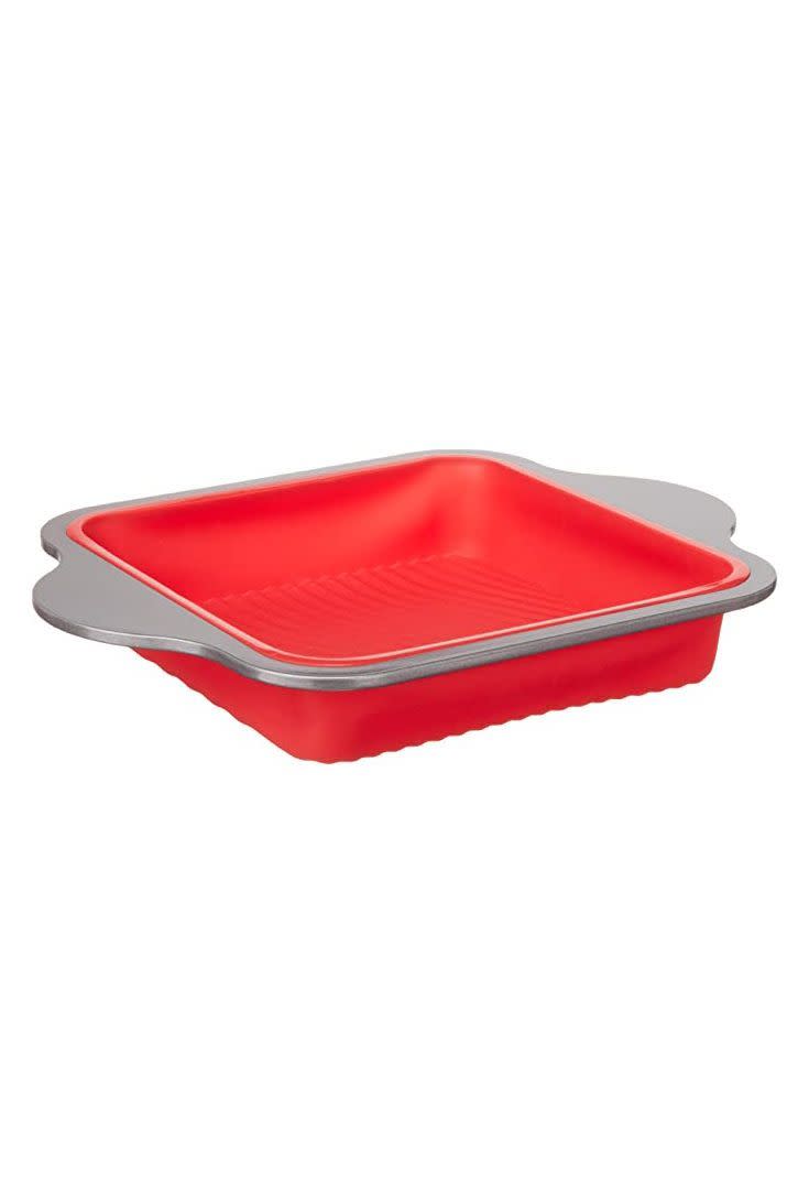 6) Silicone Square Brownie Pan, 8.5-Inch