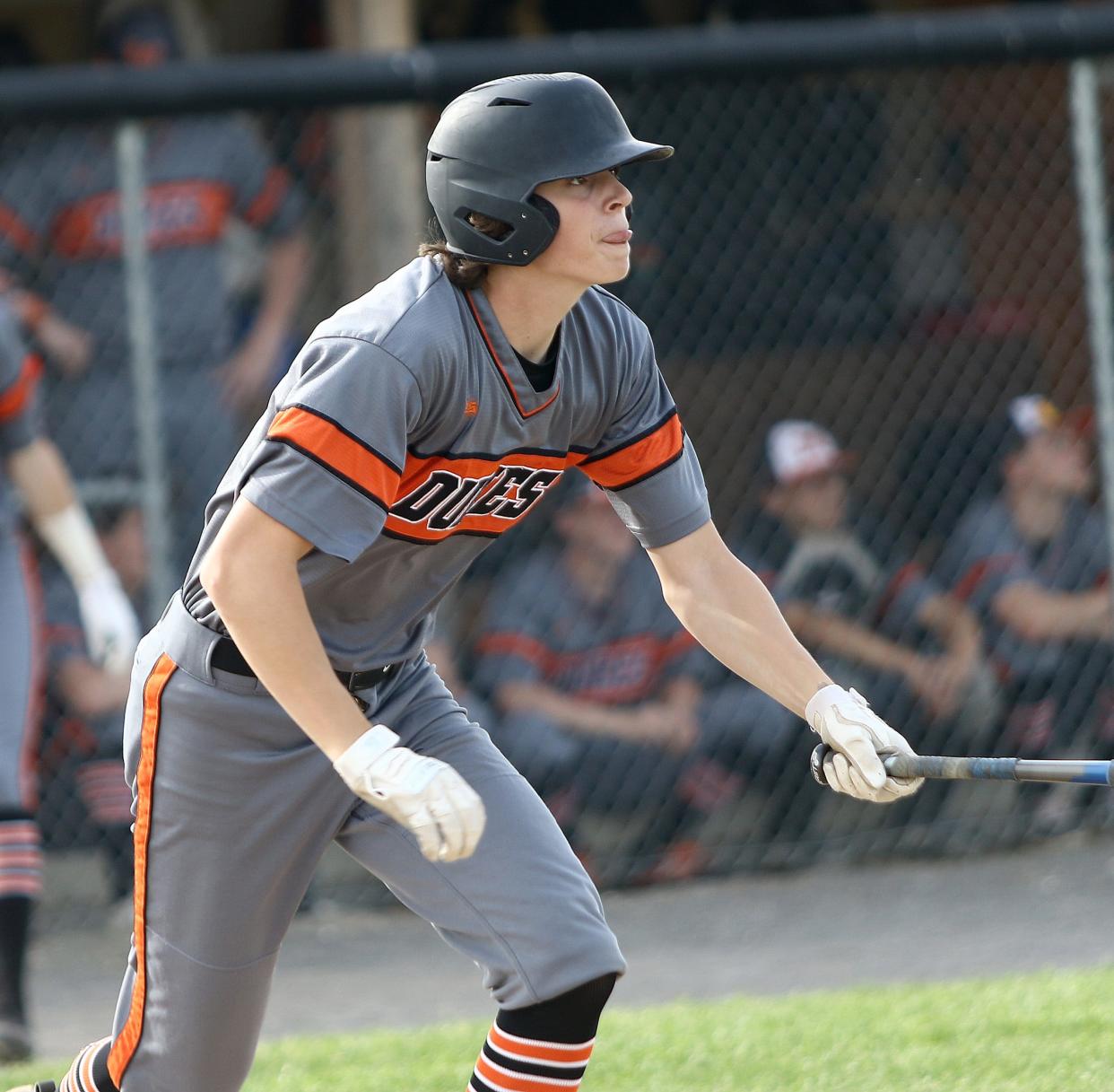 Tommy Skelding, shown in an earlier game, hit a grand slam for Marlington in its win over Canton South on Wednesday.