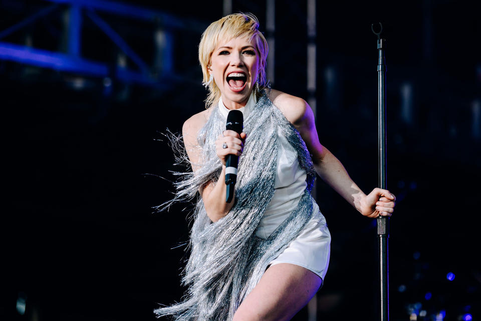 <p>Carly Rae Jepsen gets the crowd going on Sept. 26 at the 2021 Governors Ball Music Festival in N.Y.C. </p>