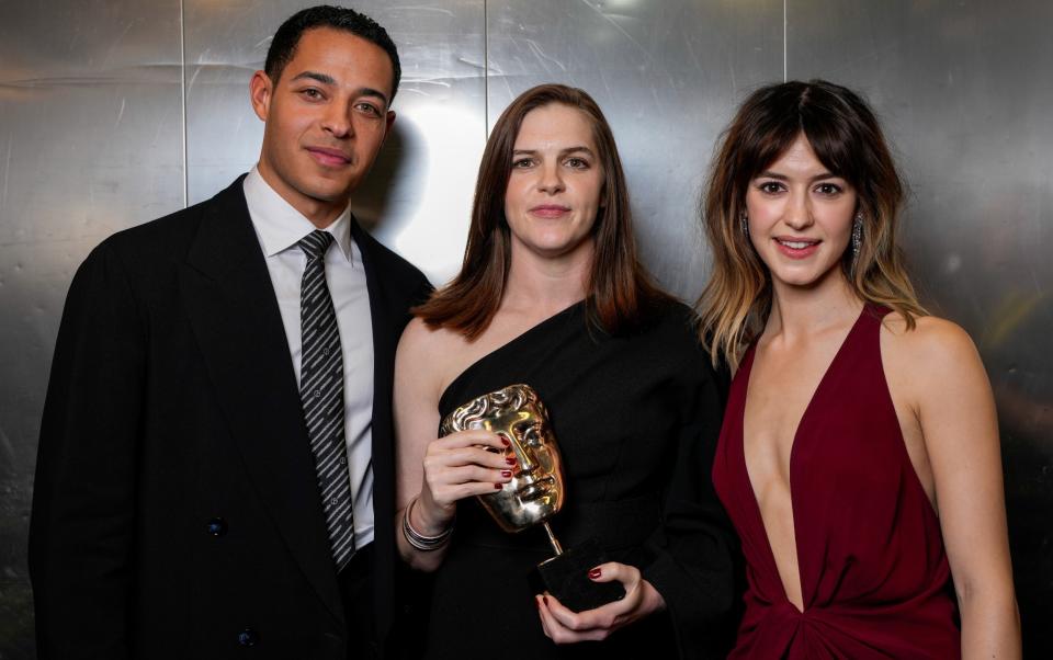 At the BAFTAs alongside Jennifer Lame, who won the Editing Award for 'Oppenheimer', and Daisy Edgar-Jones