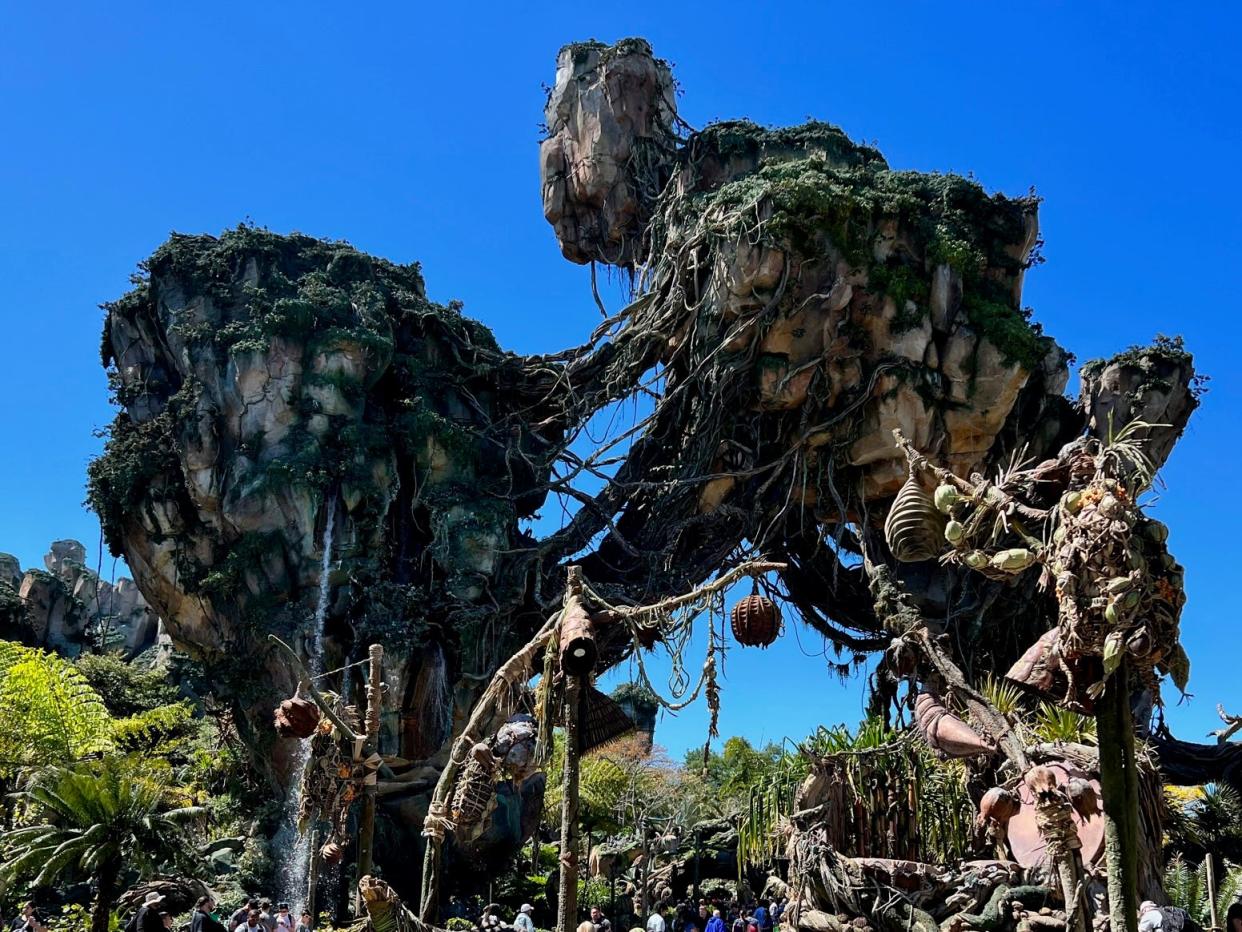 Floating mountains reach to the sky at Pandora - The World of Avatar at Disney's Animal Kingdom.