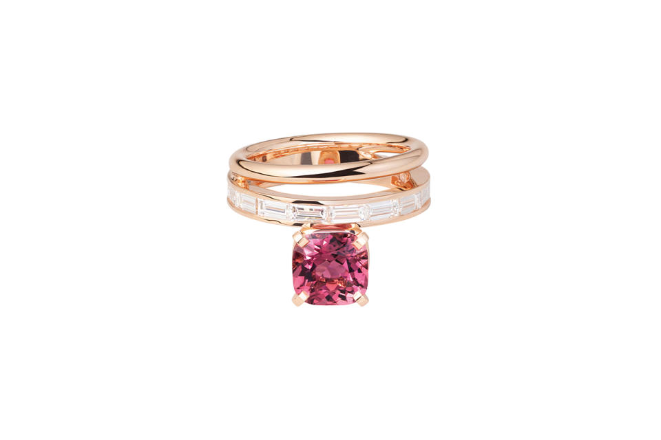 Grand Jeté series rose gold diamond and pink tourmaline ring NT$1,346,600