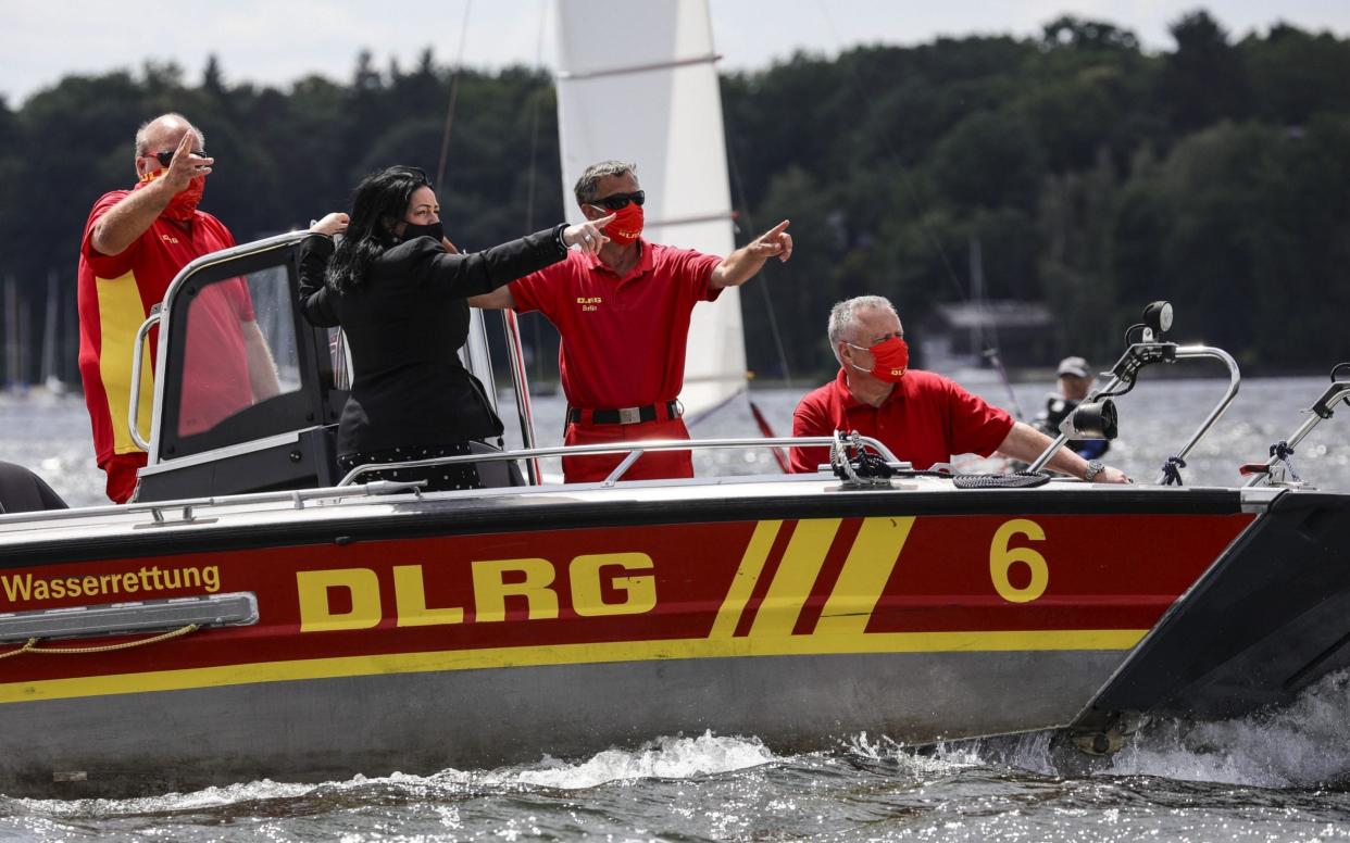 A rescue boat manned by members of the German Life Saving Society - Shutterstock