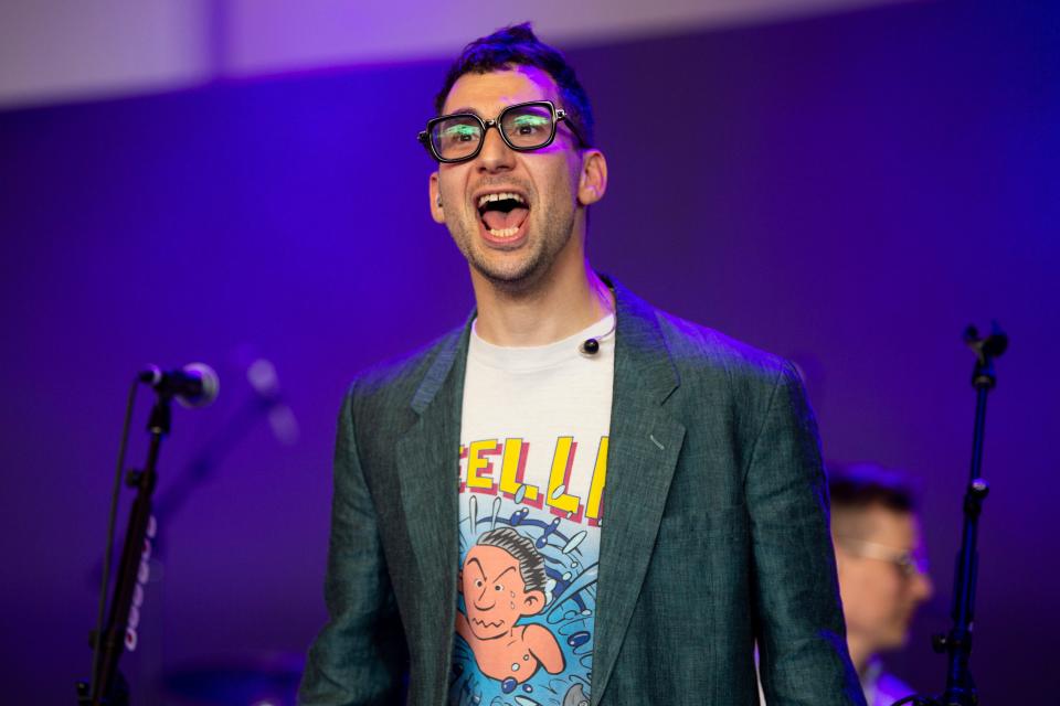 Jack Antonoff at the start of his 1984 Superjam at That Tent during the Bonnaroo Music and Arts Festival held in Manchester, Tenn., on Saturday, June 18, 2022.

Kns Bonnaroo Saturday Bp