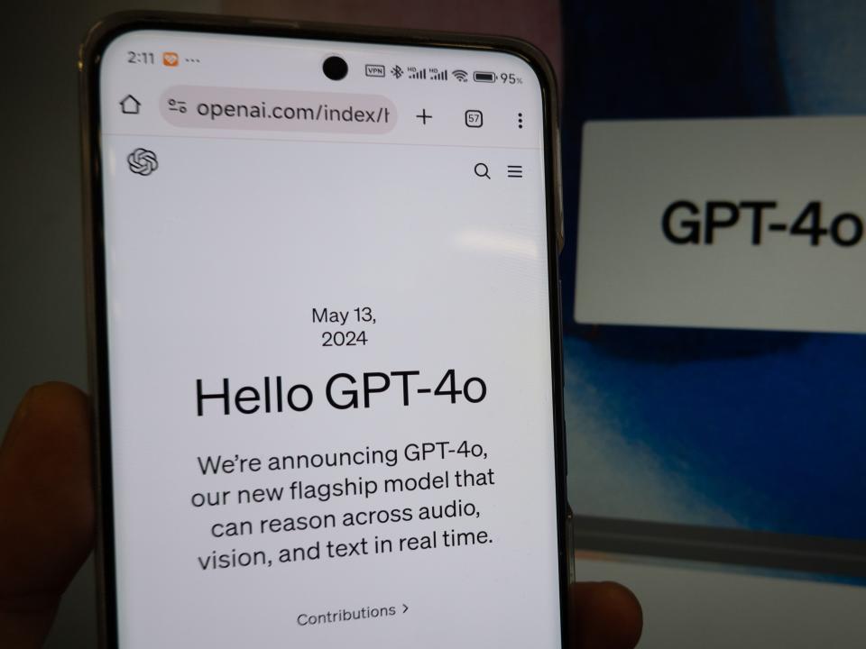 OpenAI announced its newest flagship model, GPT-4o, on Monday.