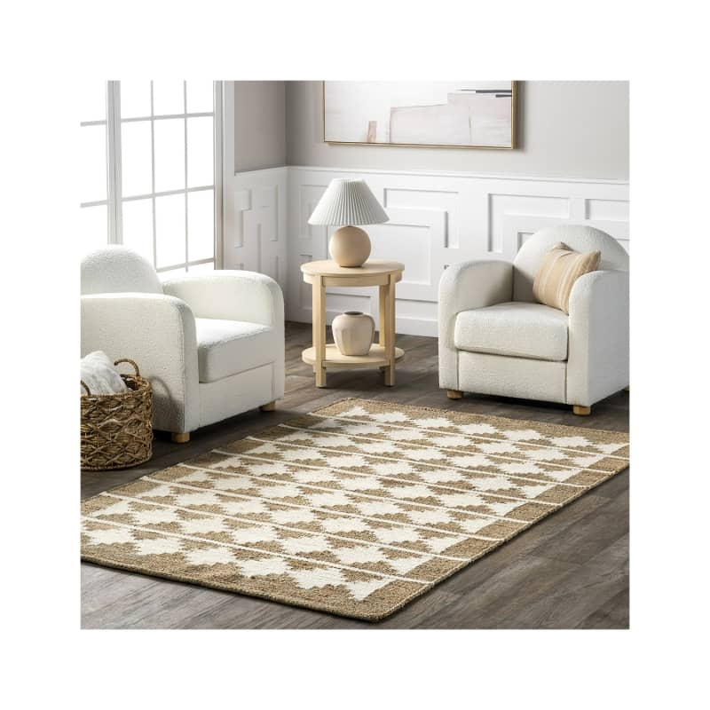 nuLOOM Trish Transitional Banded Jute Blend Area Rug, 5' x 8'