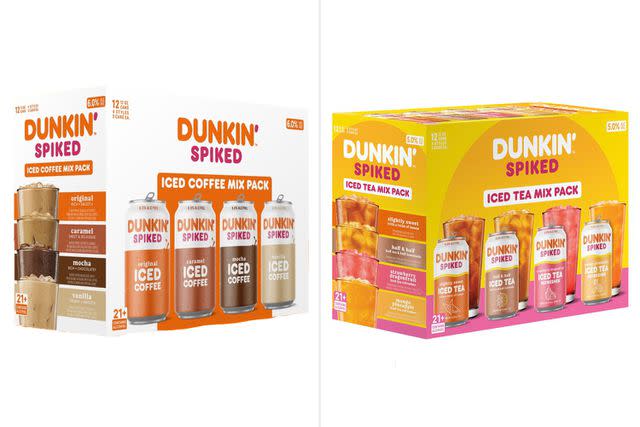 <p>Dunkin' Donuts</p> Dunkin' Spiked Iced Coffee and Iced Tea